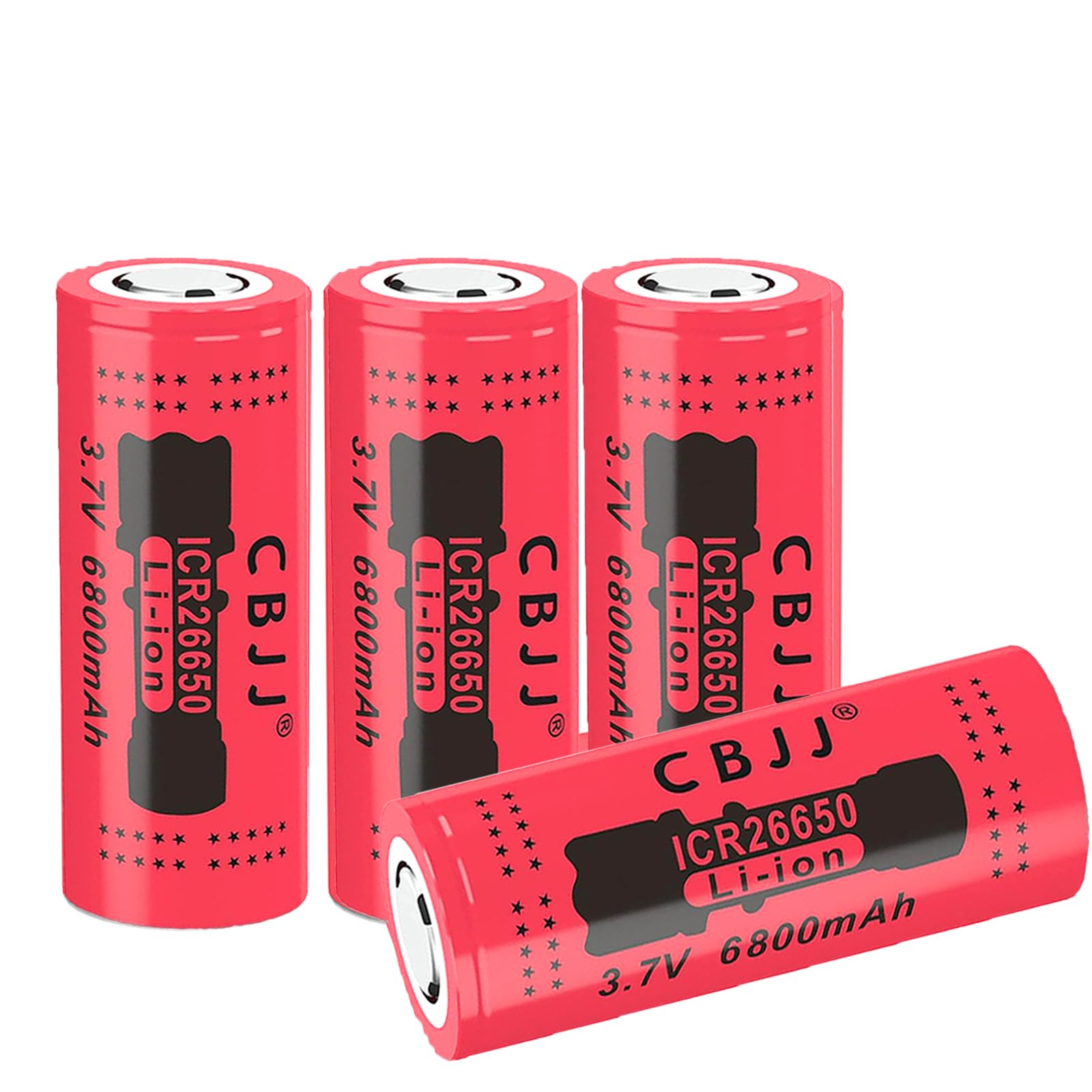 Amazon.com: CBJJ 26650 3.7V Rechargeable Battery 26650 4 Pack Lith